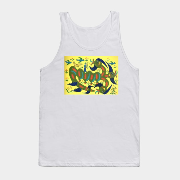 vania has brided a serpent by the beard and rides through town 1983 - Maria Primachenko Tank Top by Kollagio